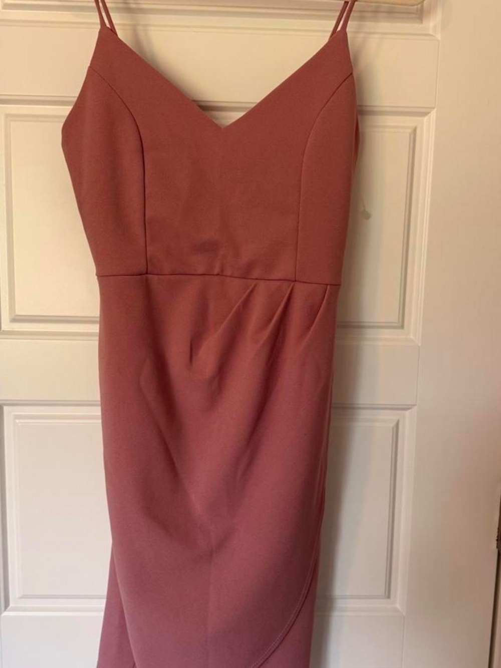 Lulu's Dusty Rose Spaghetti Strap Midi Dress